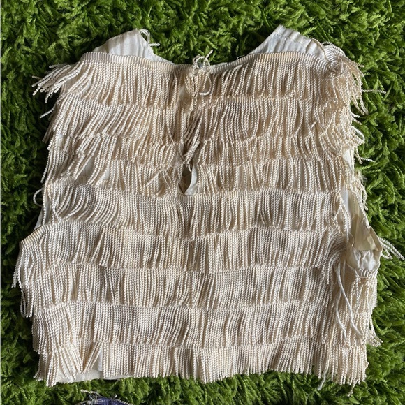 1950s/1960s vintage gogo dancer outfit/costume two piece handcrafted fringe - Picture 4 of 6